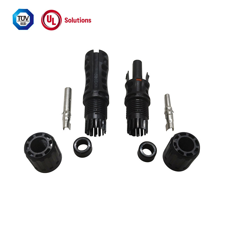 100 Pairs 1500V 30A Male+Female Solar Cable connectors for 10AWG-12AWG 2.5mm²-6mm² TUV UL IP68