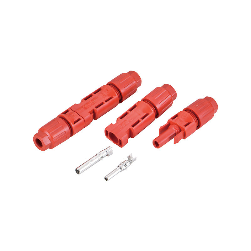 100 Pairs 1000V 30A Male+Female Solar Cable Connectors for 10AWG-12AWG 2.5mm²-6mm² TUV UL IP68 Red