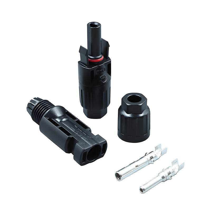 100 Pairs 1000V 30A Male+Female Solar Cable connectors for 10AWG-12AWG  2.5mm²-6mm² TUV UL IP68 Black