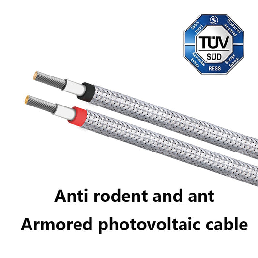 1000 Meters Anti rat and ant armored photovoltaic cable H1Z2Z2-K TUV SUD EN50618:2014