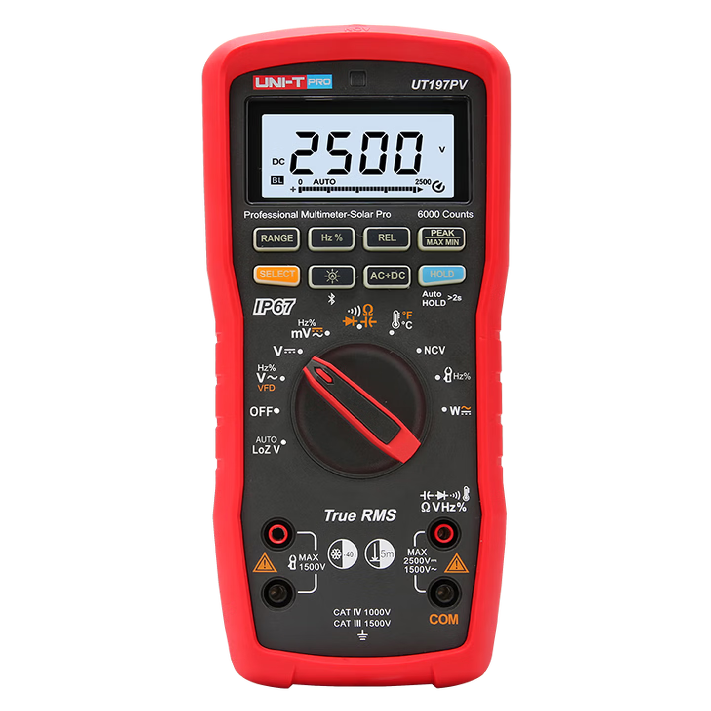 5 pcs Industrial Digital Multimeter, High Precision Universal Meter, Maintenance Electrician, Household Multi-meter, UT197PV (IP67 Protection Level)
