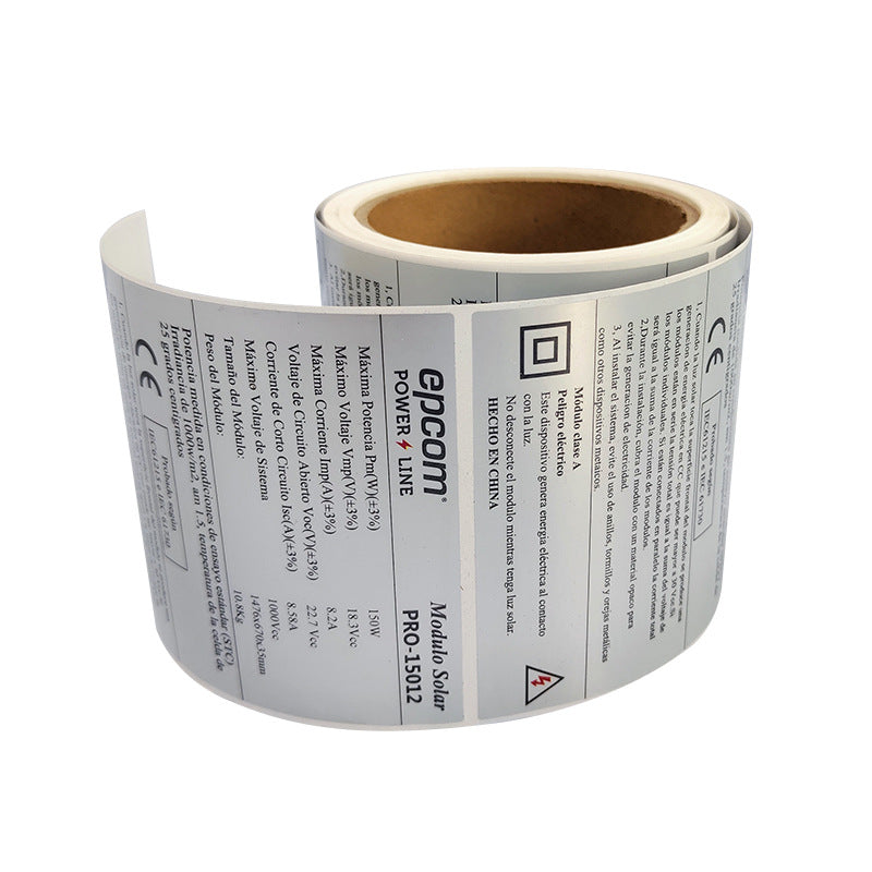 1000 pegatinas con logotipo resistentes a altas temperaturas, etiquetas adhesivas impermeables para paneles solares.