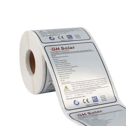 1000 pegatinas con logotipo resistentes a altas temperaturas, etiquetas adhesivas impermeables para paneles solares.