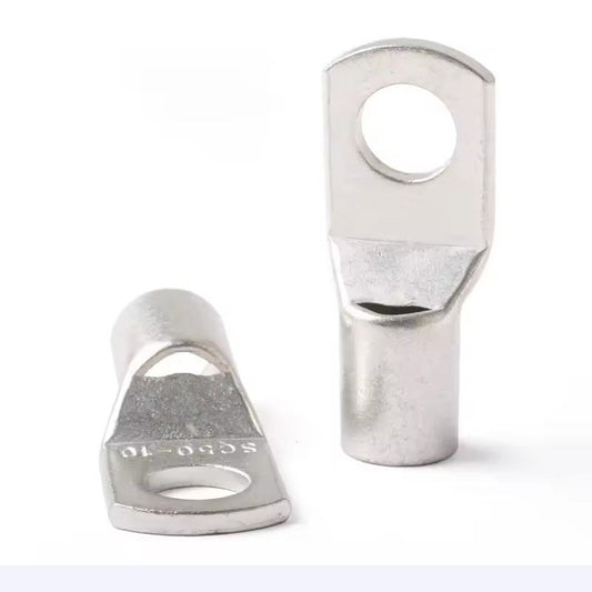 1000 terminales de crimpado eléctricos automotrices sin aislamiento serie SC2.5-6, 1,5 ~ 630 mm², conector de cableado de cobre estañado electrolítico SC