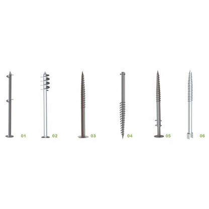 100units Ground Screw/Ground Screw Pile/Solar Land Mounting Ground Pole/Adjustable Solar Mounting System